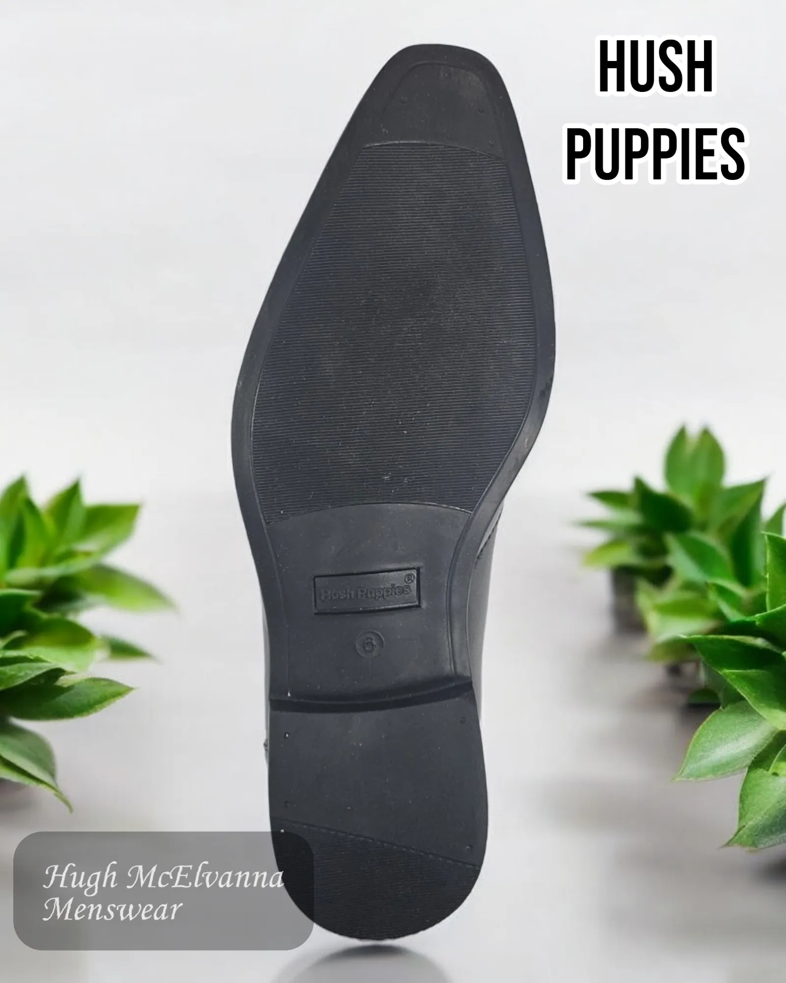 Hush Puppies Ellis Black Slip-On Shoe