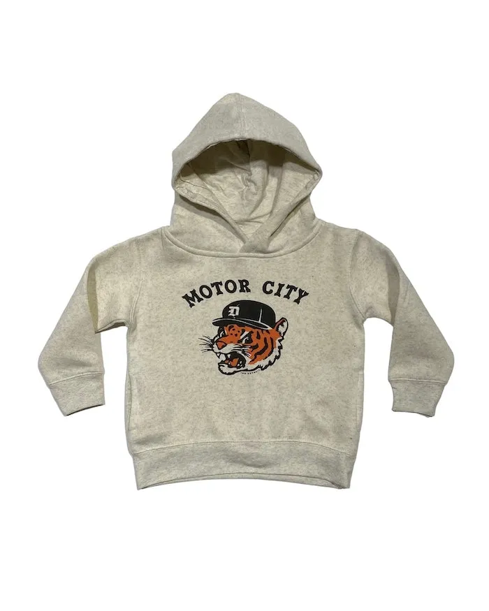 Ink Detroit -  Motor City Kitty Toddler Hoodie - Natural Heather