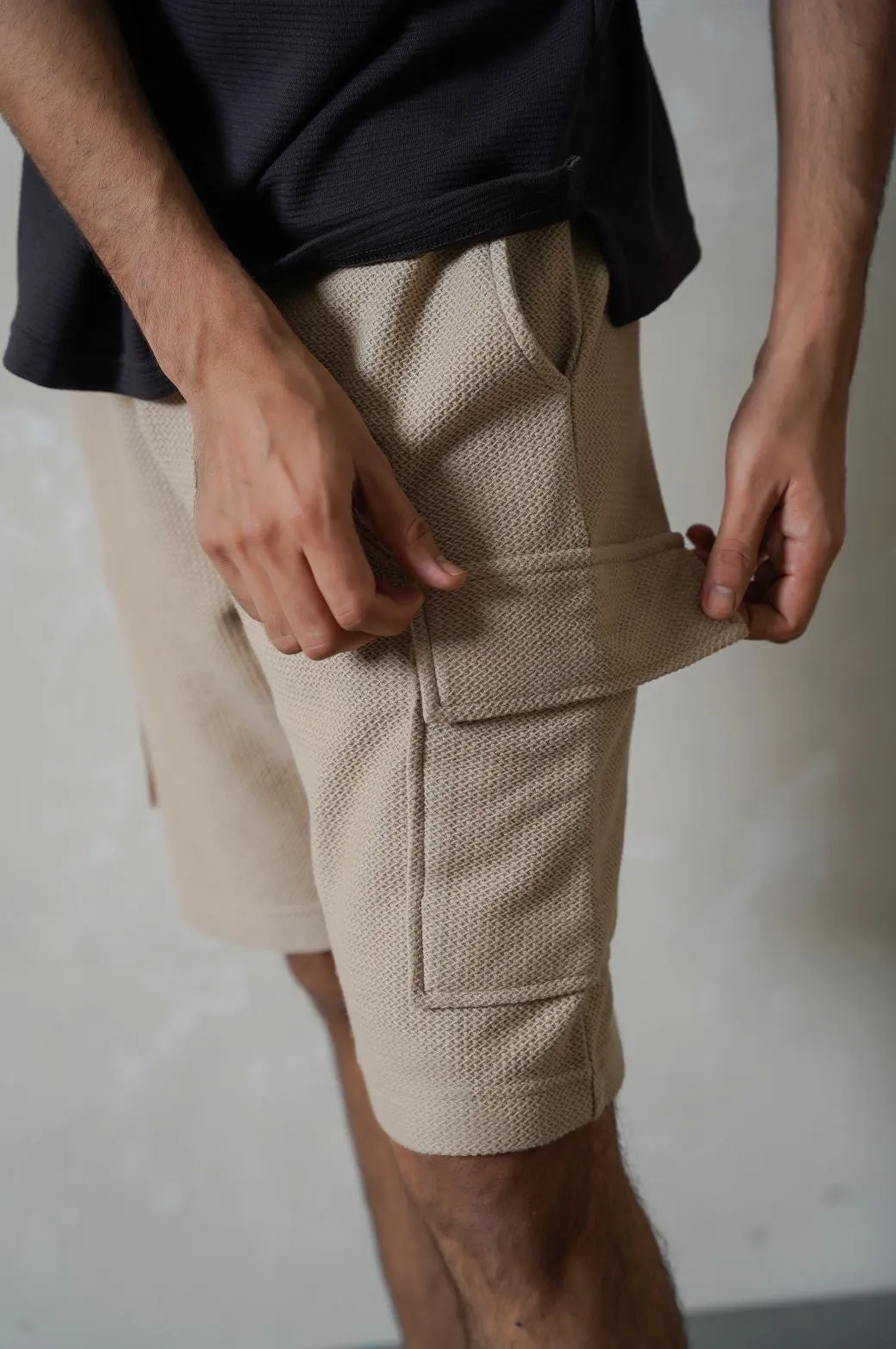 JACQUARD CARGO SHORTS