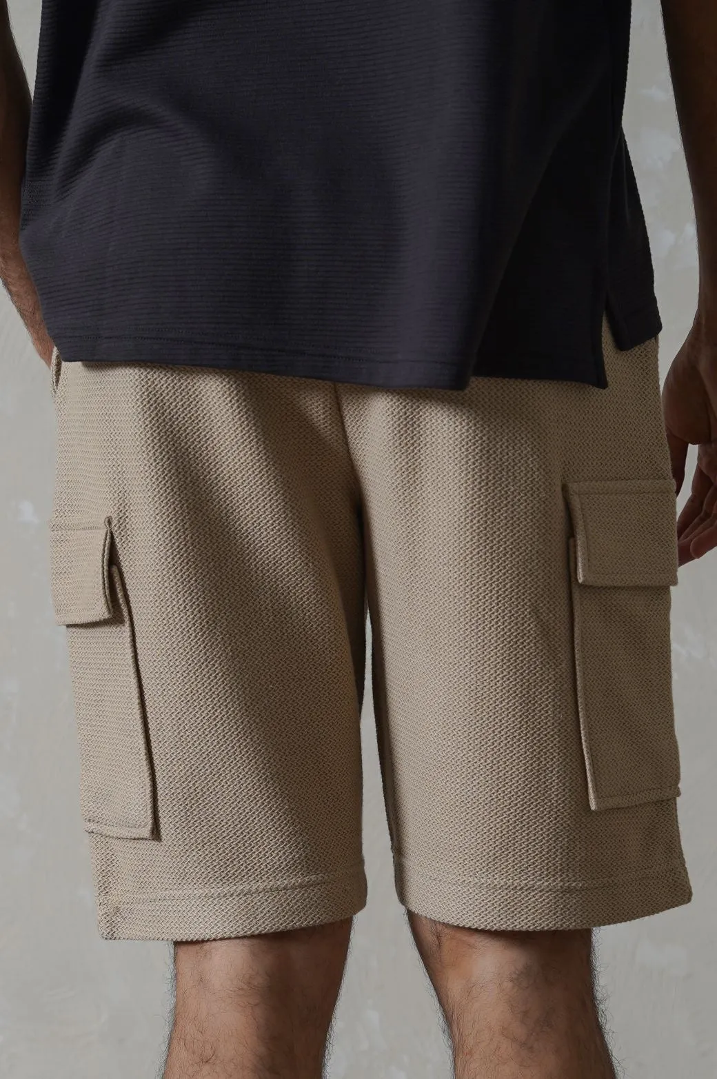 JACQUARD CARGO SHORTS