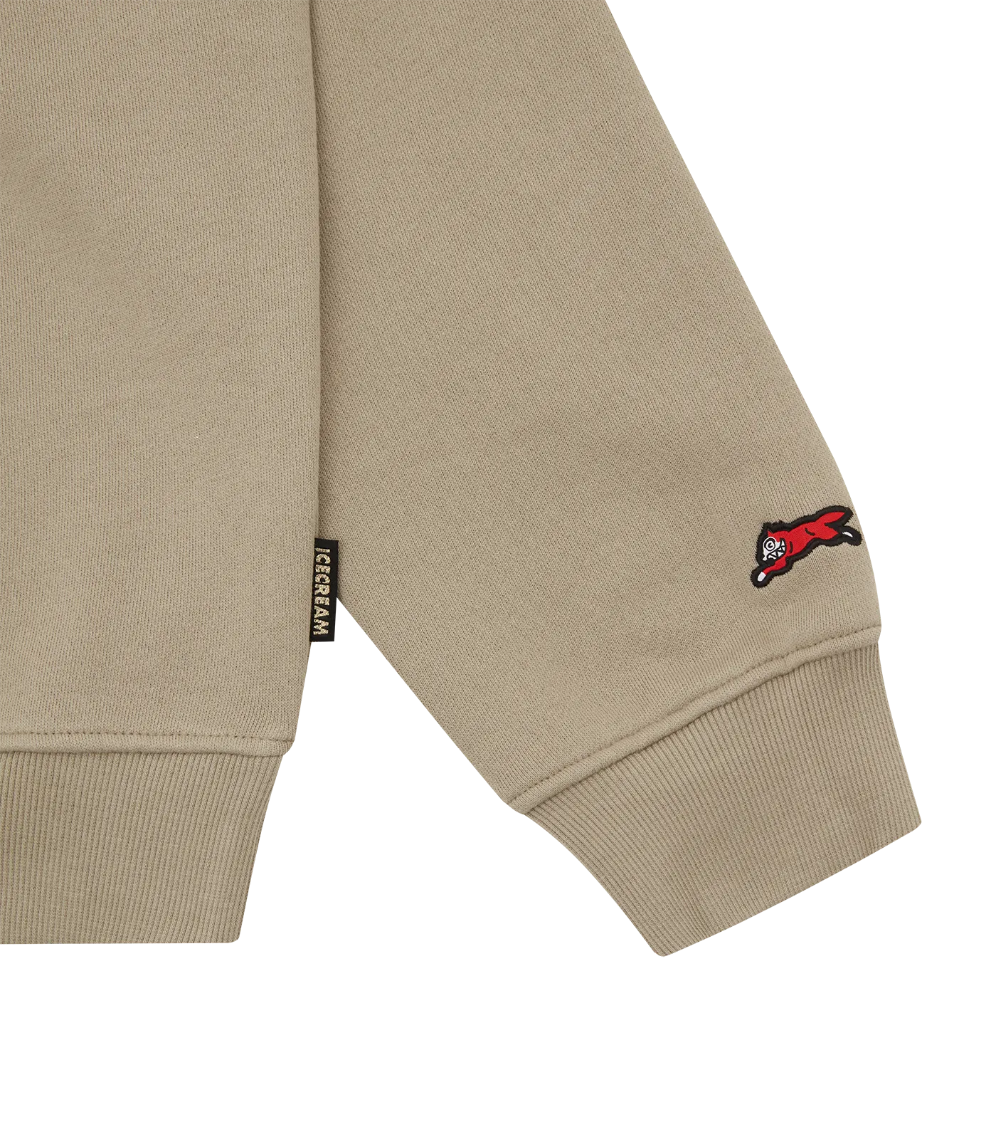 KIRIGAMI FLOCK RUNNING DOG HOODIE - BEIGE