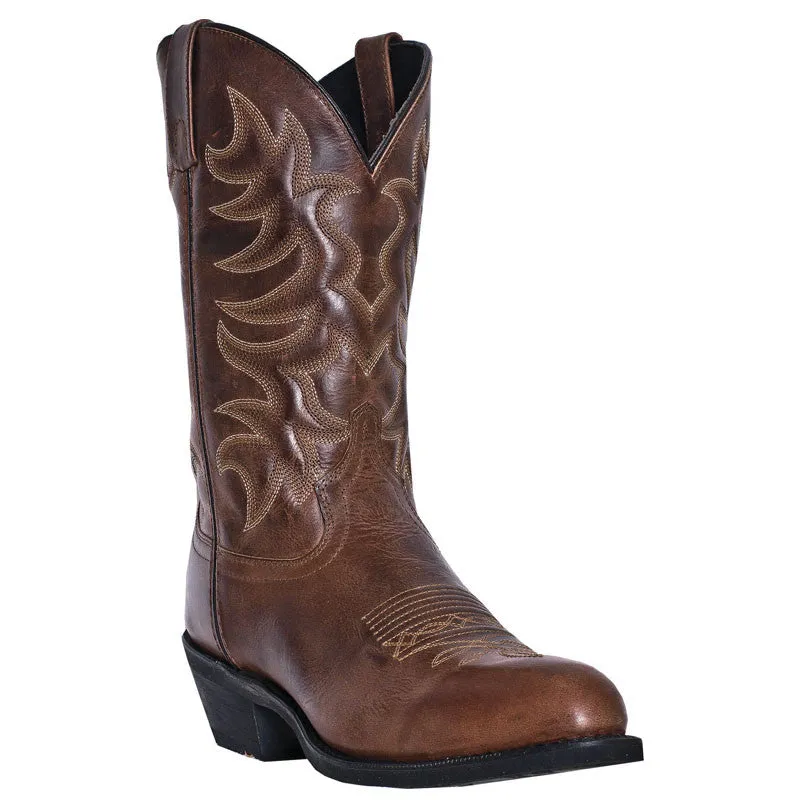 Laredo Men's (68384) 12" Rust All Waxy Leather Cowboy Boot