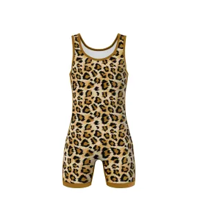 Leopard Kids Wrestling Singlet