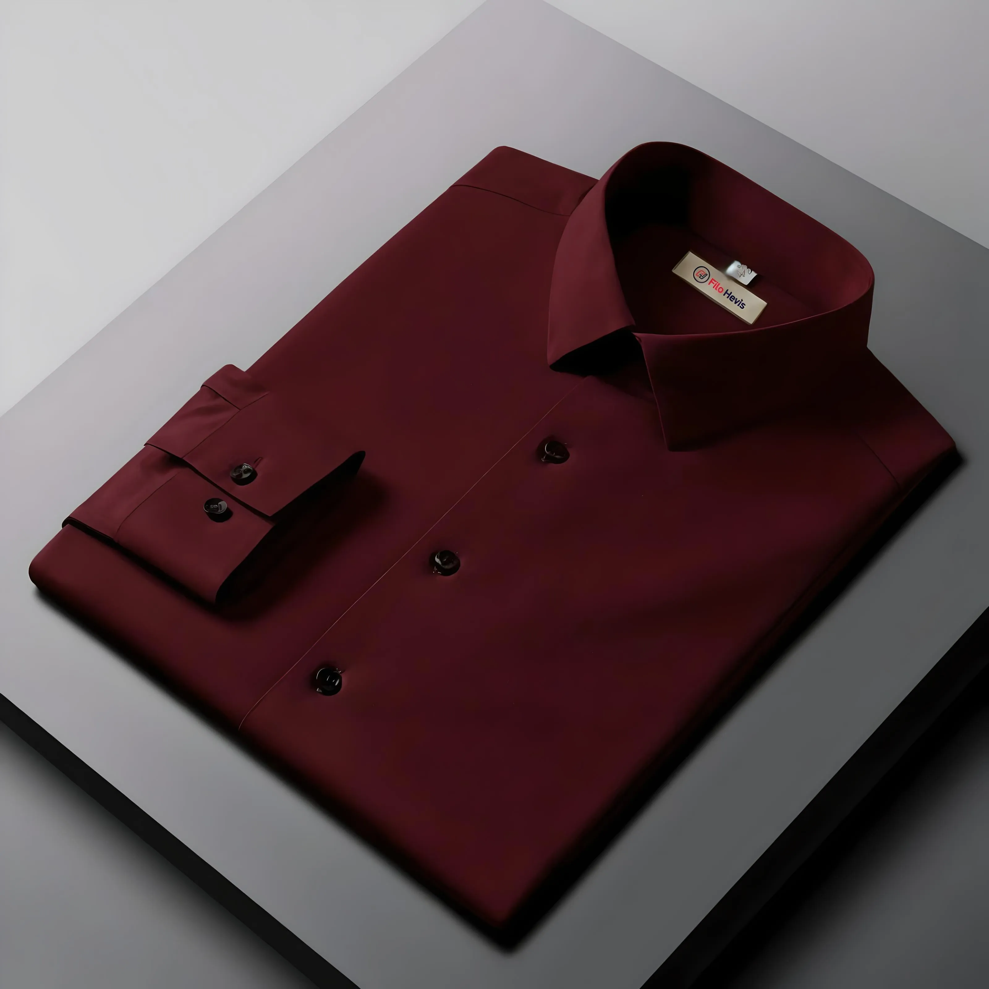 Men's Formal Regular Fit Full Sleeve Shirt - Maroon