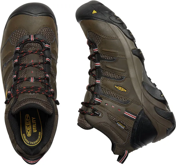 Men's Keen Utility Lansing Mid WP in Cascade Brown/Brindle