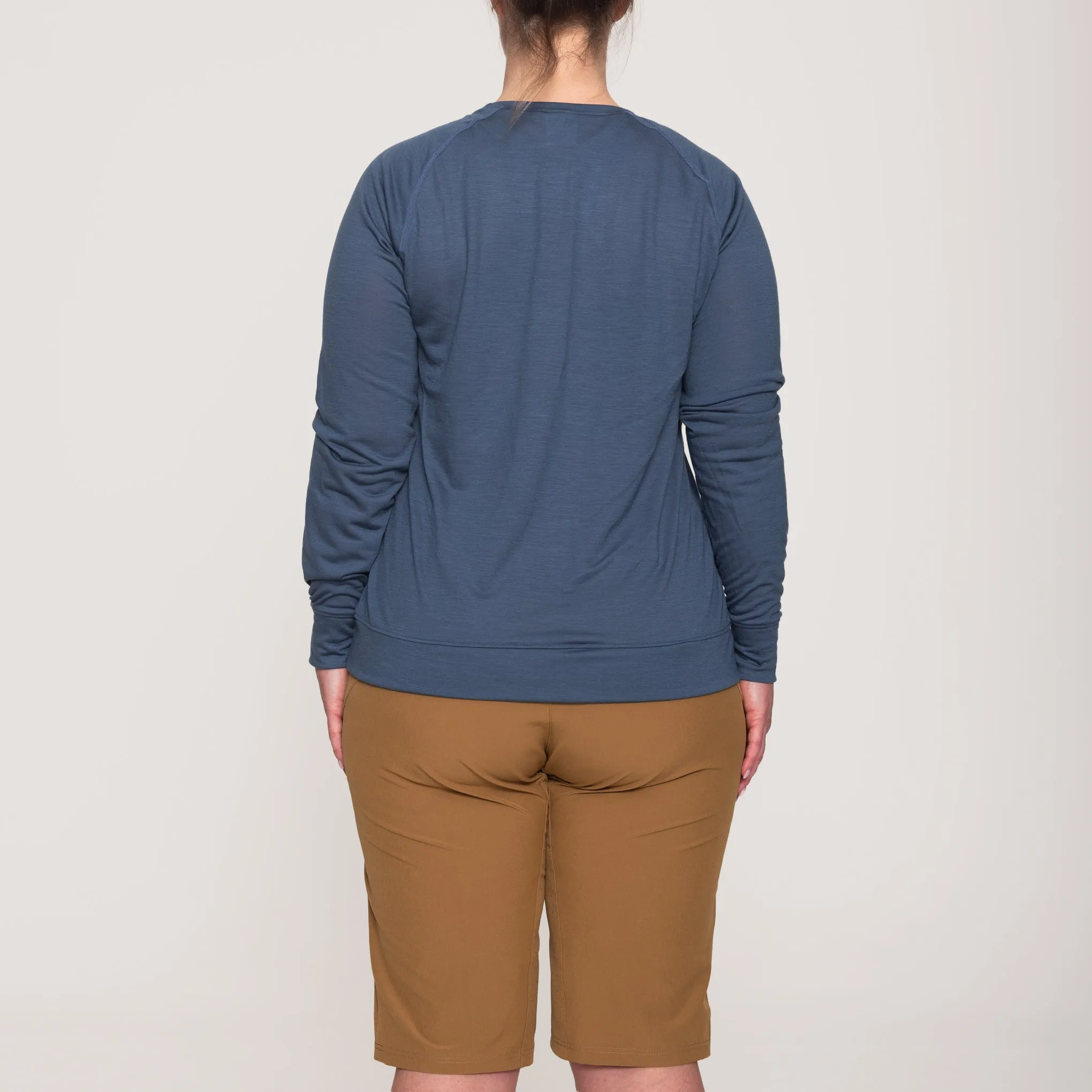 Merino Blend Lightweight Jersey | Denim blue