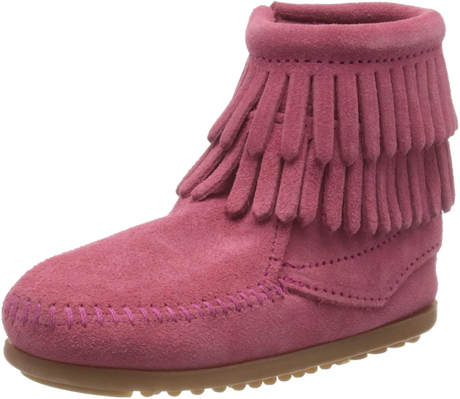 Minnetonka Kid's Double Fringe Side Zip Boot