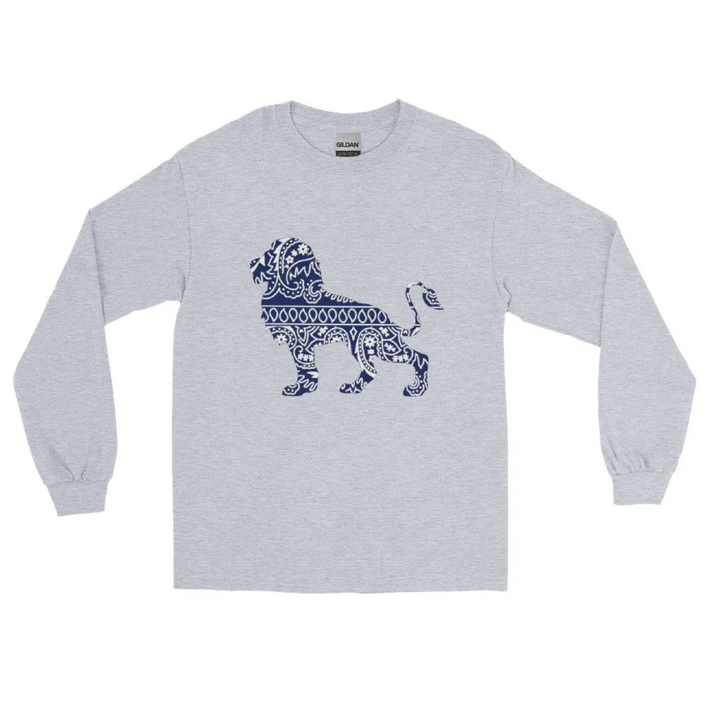 Navy Bandana Lion Long Sleeve Shirt