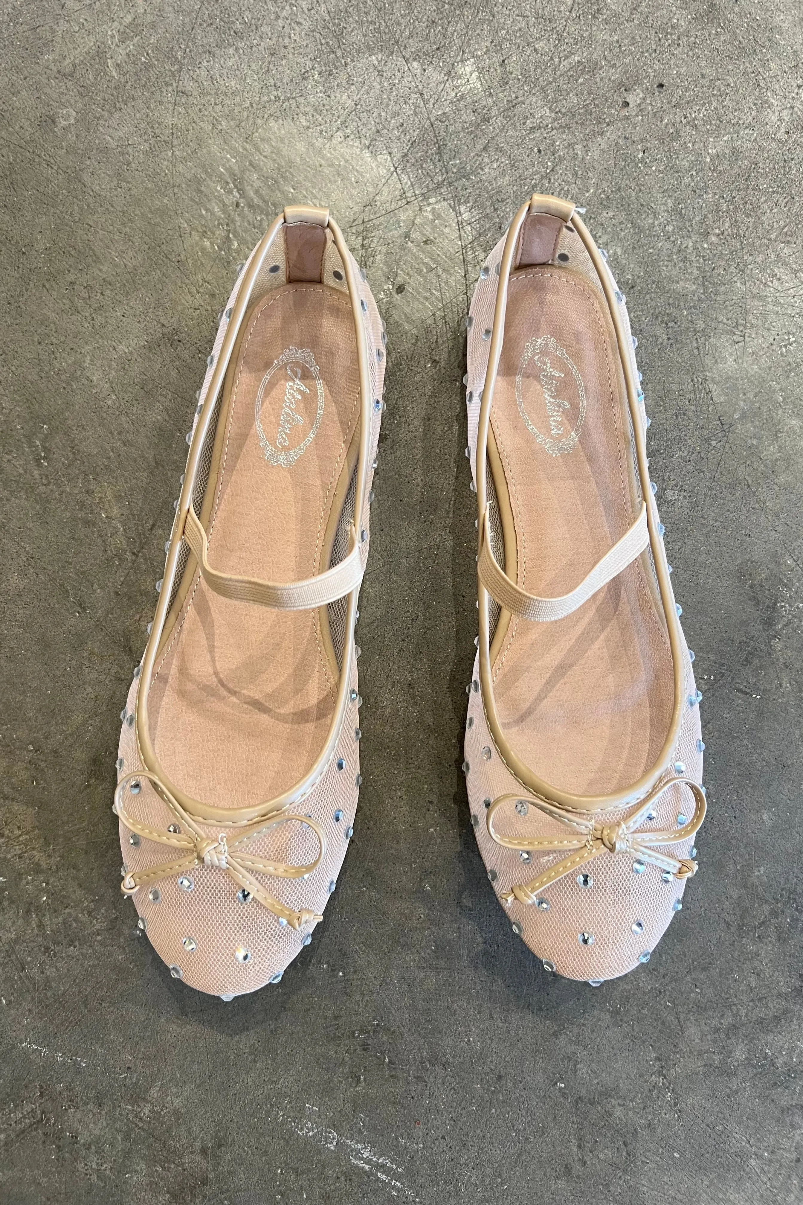 NOLITA NUDE MESH FLATS