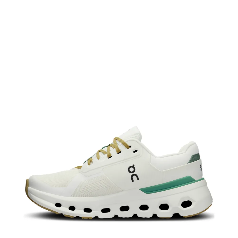 On Women's Cloudrunner 2 Sneaker in Undyed/Green