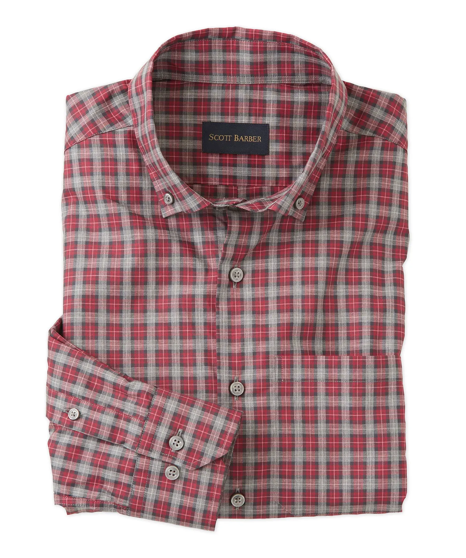 Organic Cotton Plaid Long Sleeve Sport Shirt