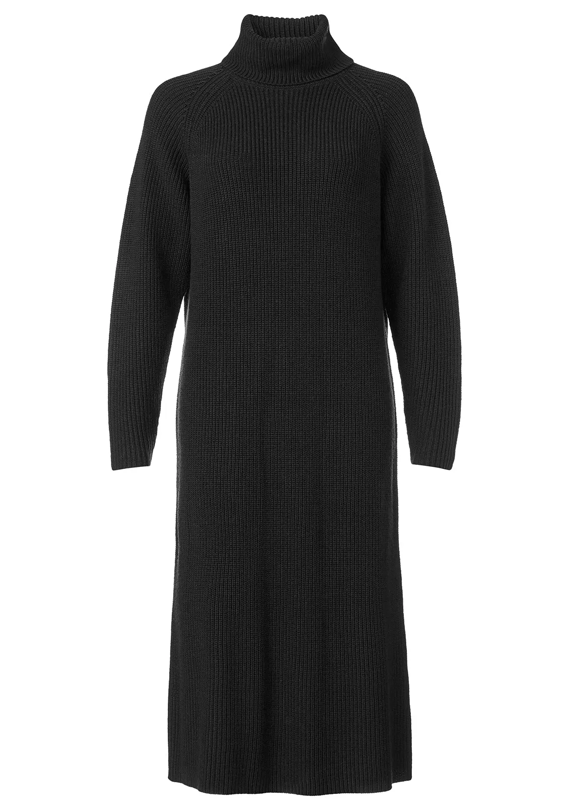 Paityn Women's Turtleneck Sweater Dress in Black - SD0002F