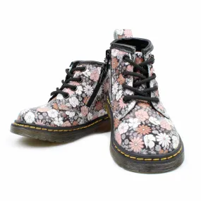 Piper Finn - Black Floral - Combat Boot 10M