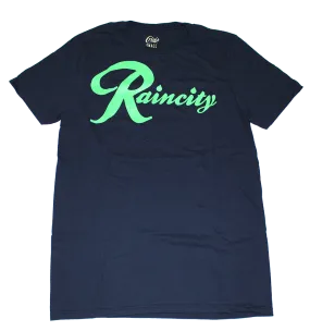 Raincity (Men's T-Shirt) Action Green/Navy