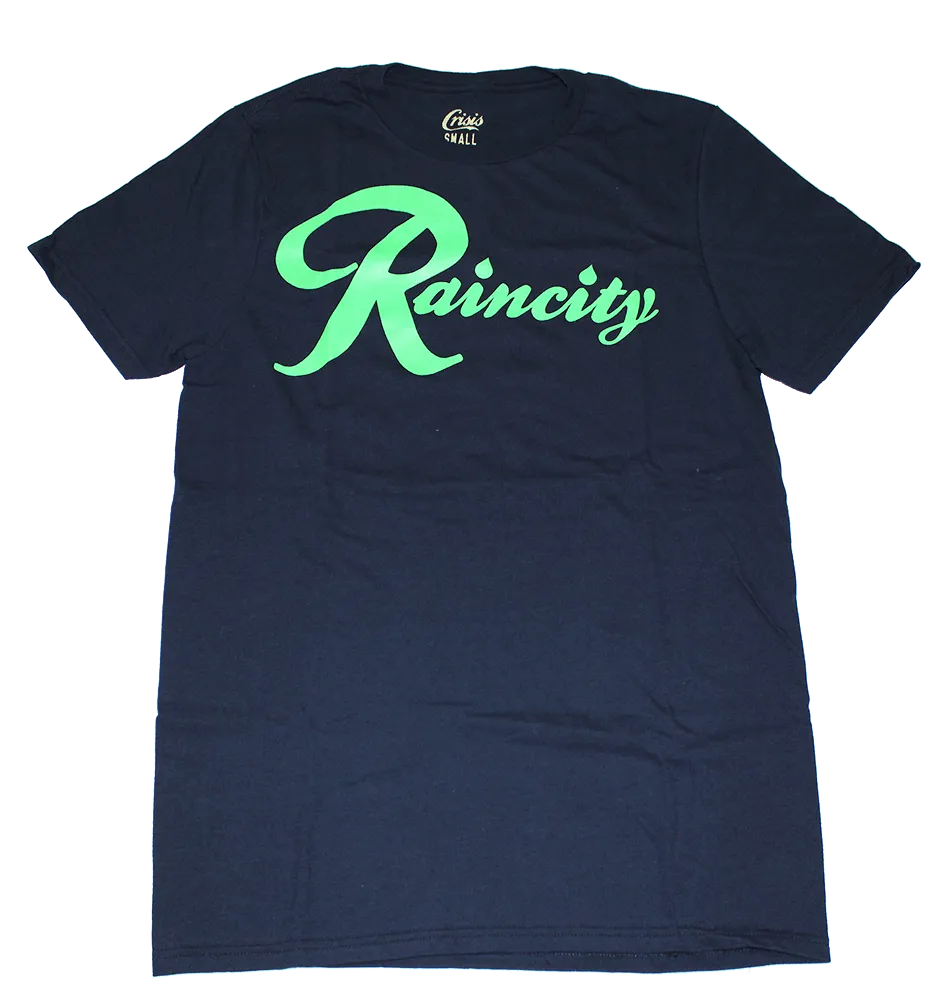 Raincity (Men's T-Shirt) Action Green/Navy