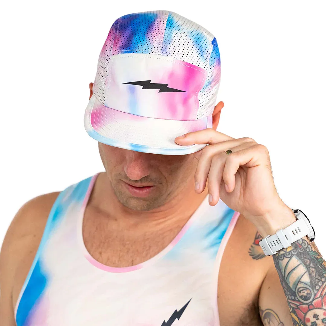 rnnr Pacer Hat: Straggler (White/Pink/Blue)