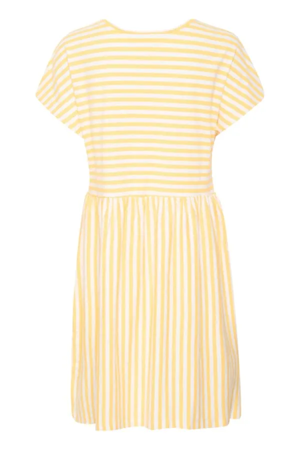 Saint Tropez Cotton Stripe Dress Yellow White