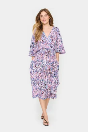 Saint Tropez Wrap Printed Midi Dress Multi