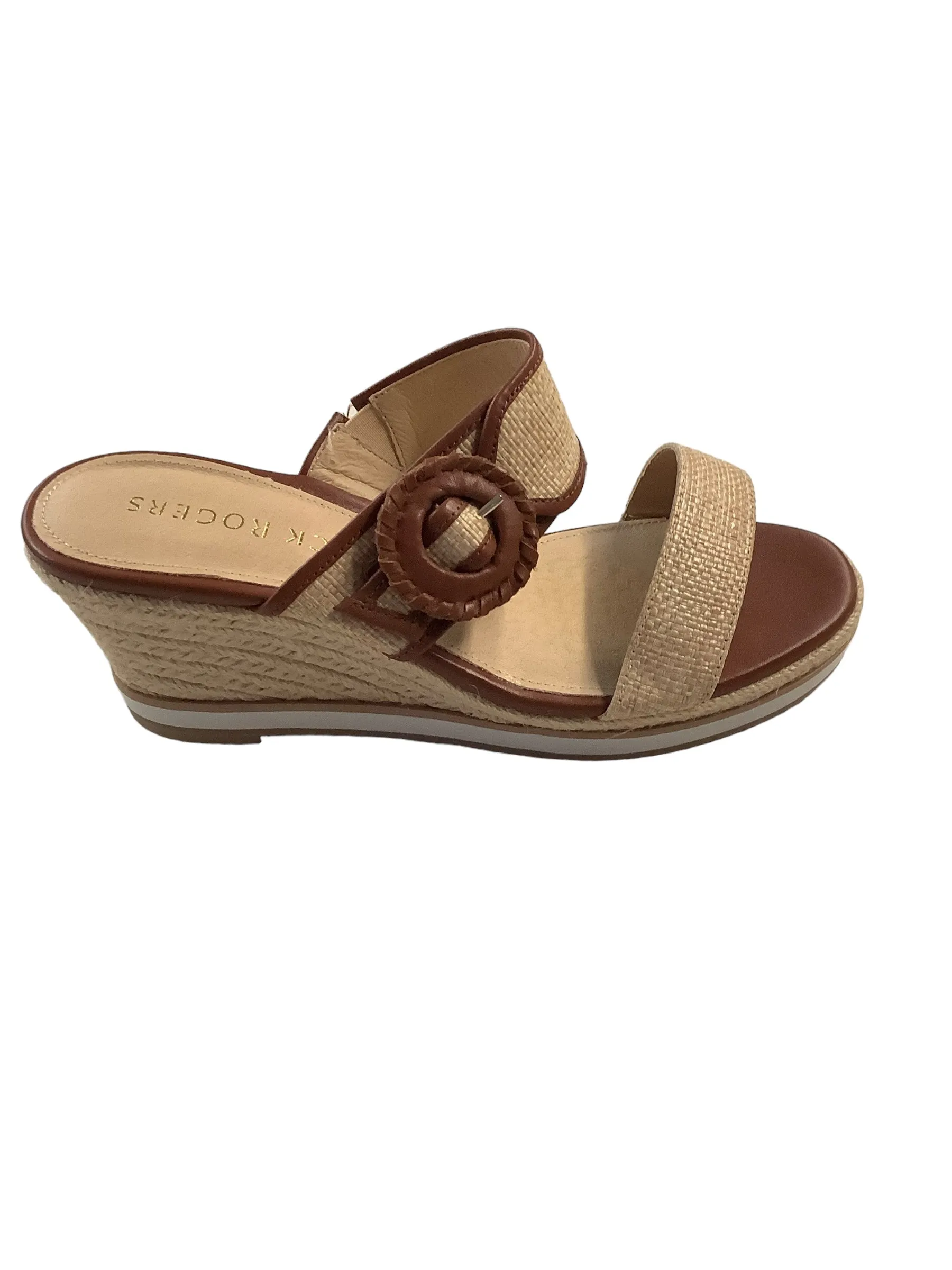 Sandals Heels Wedge By Jack Rogers In Tan, Size: 8.5