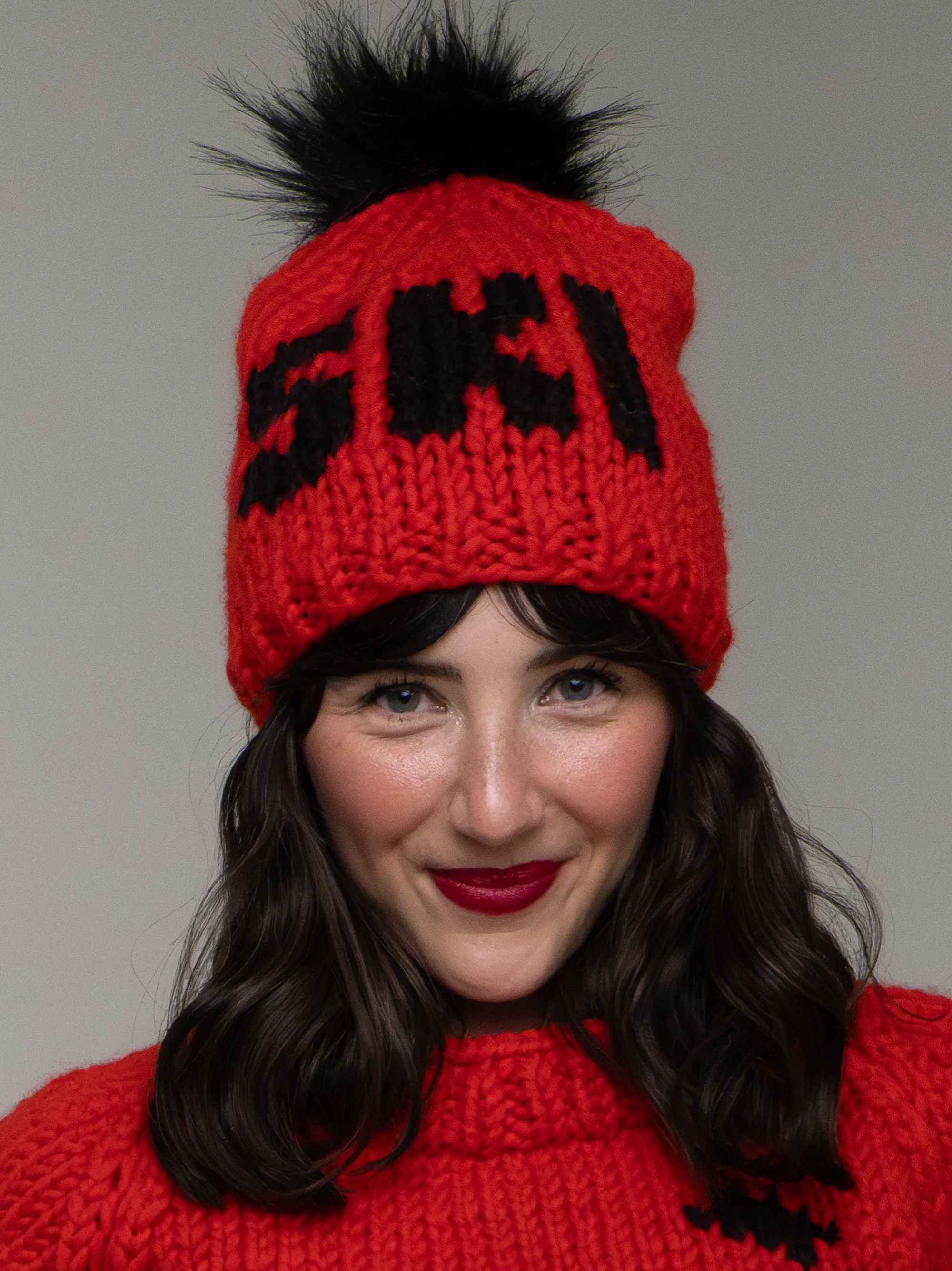 SKI Toque with Removable POM