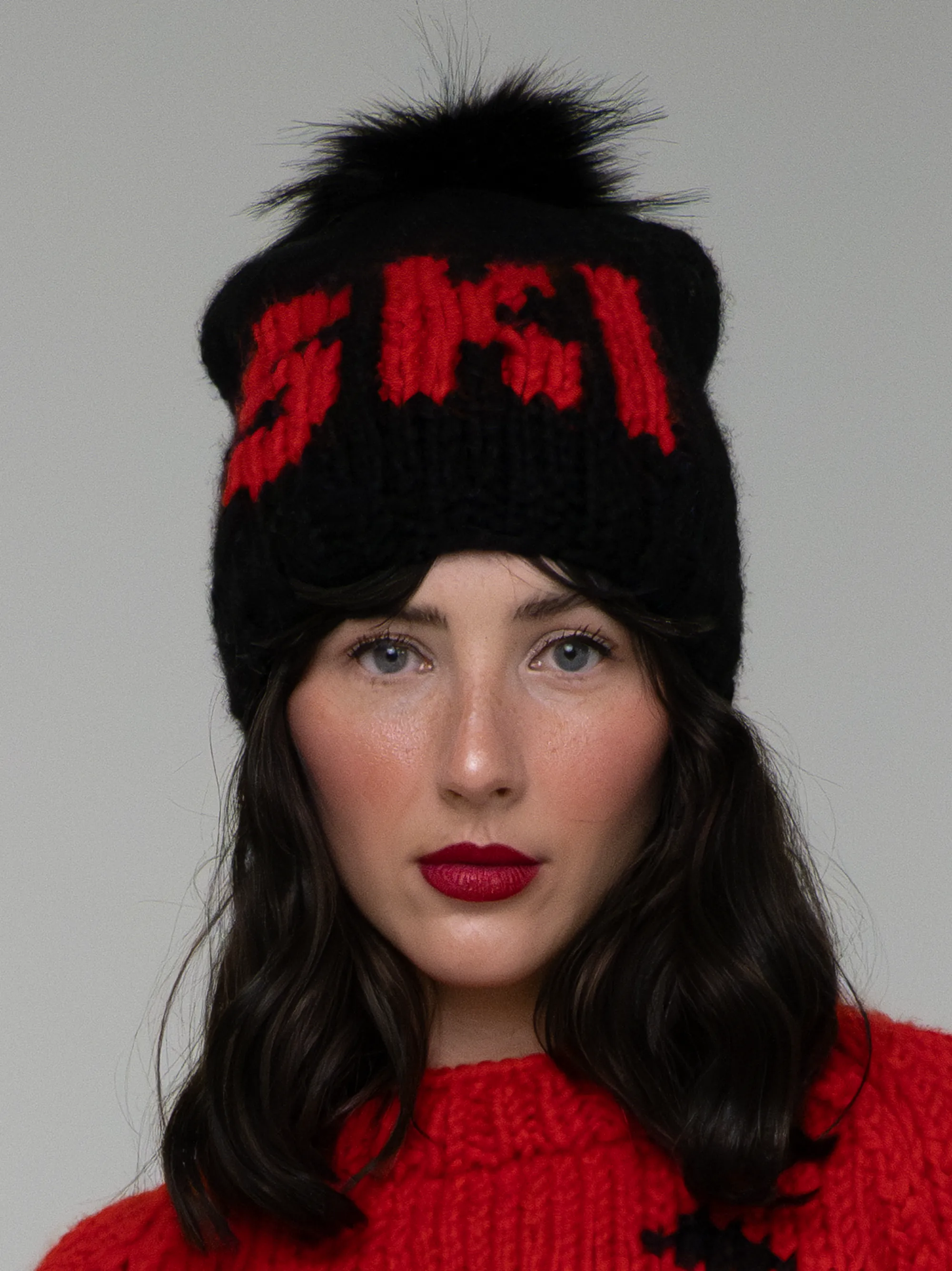 SKI Toque with Removable POM