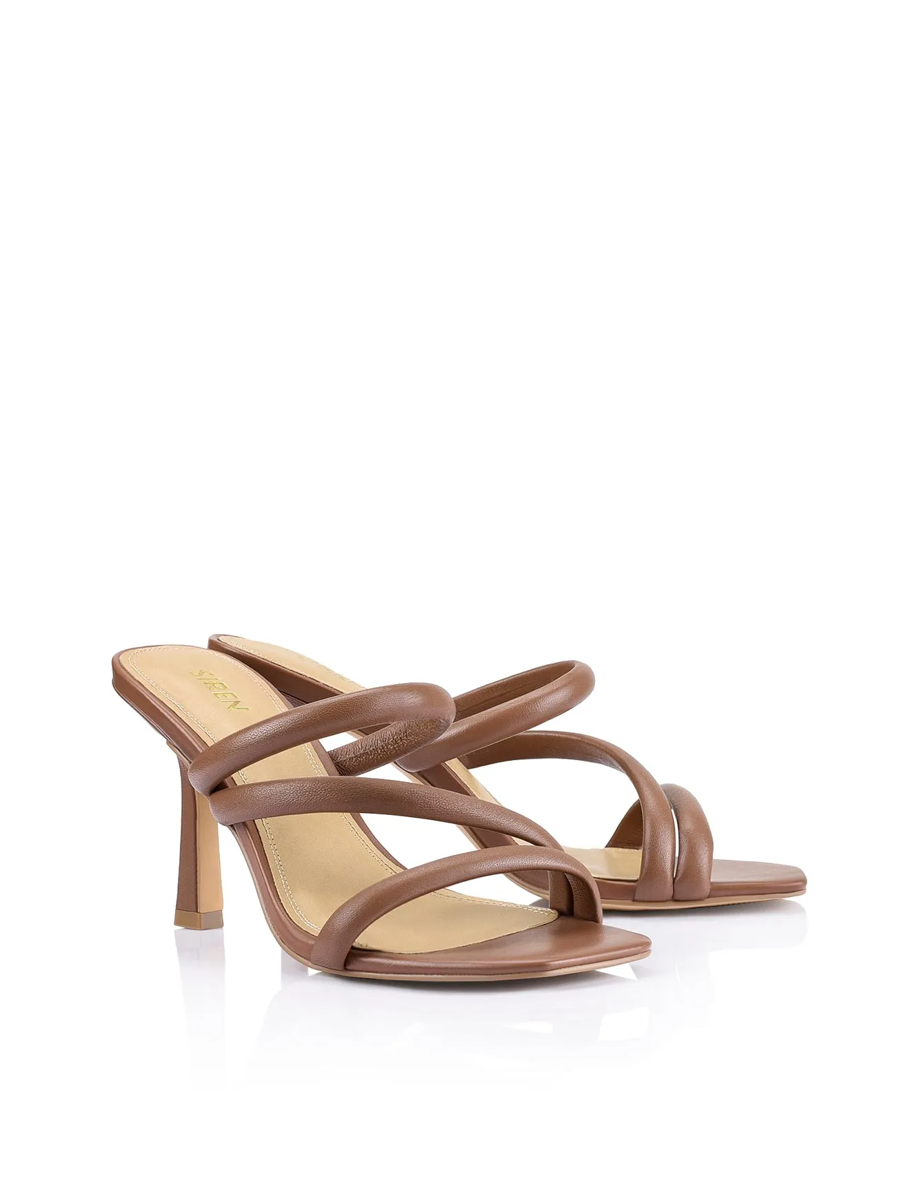 Spence Heeled Sandals - Cinnamon Leather