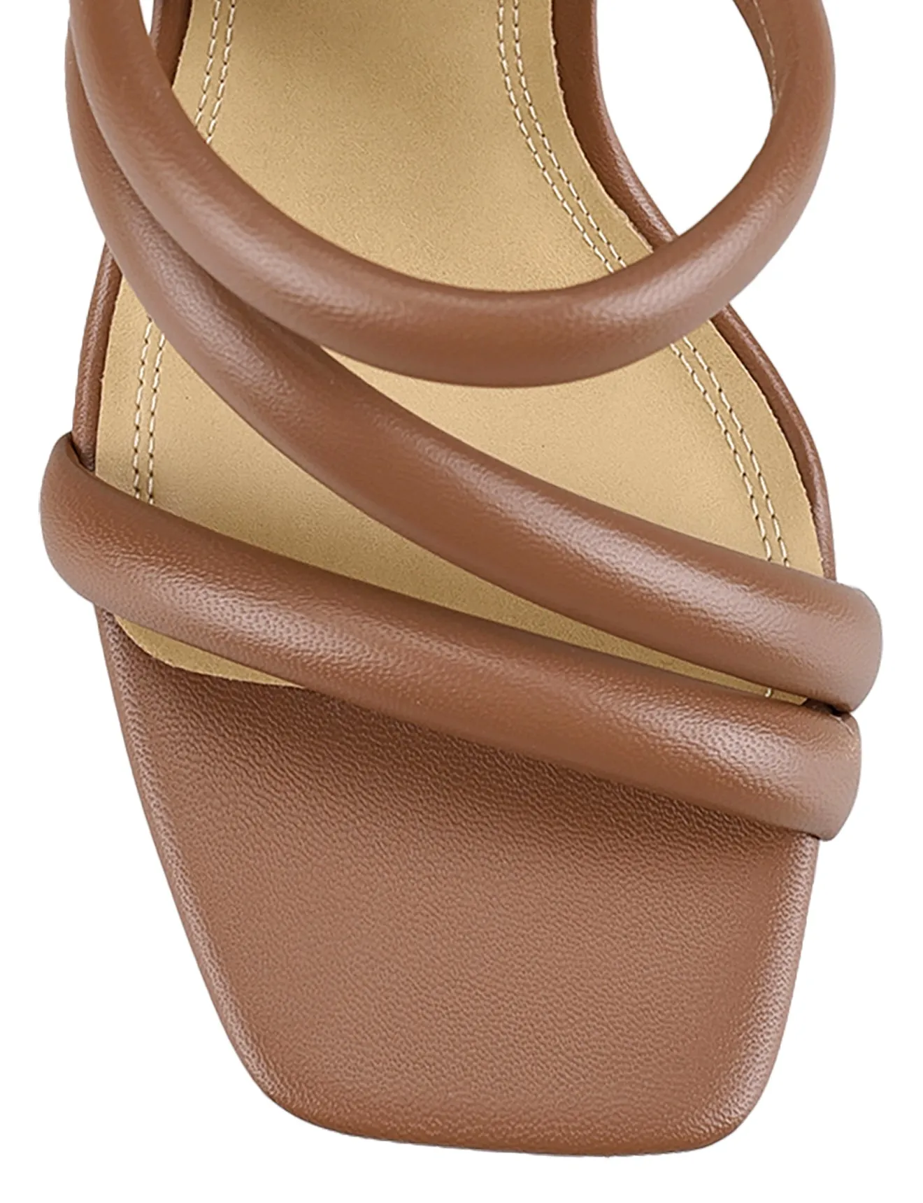 Spence Heeled Sandals - Cinnamon Leather