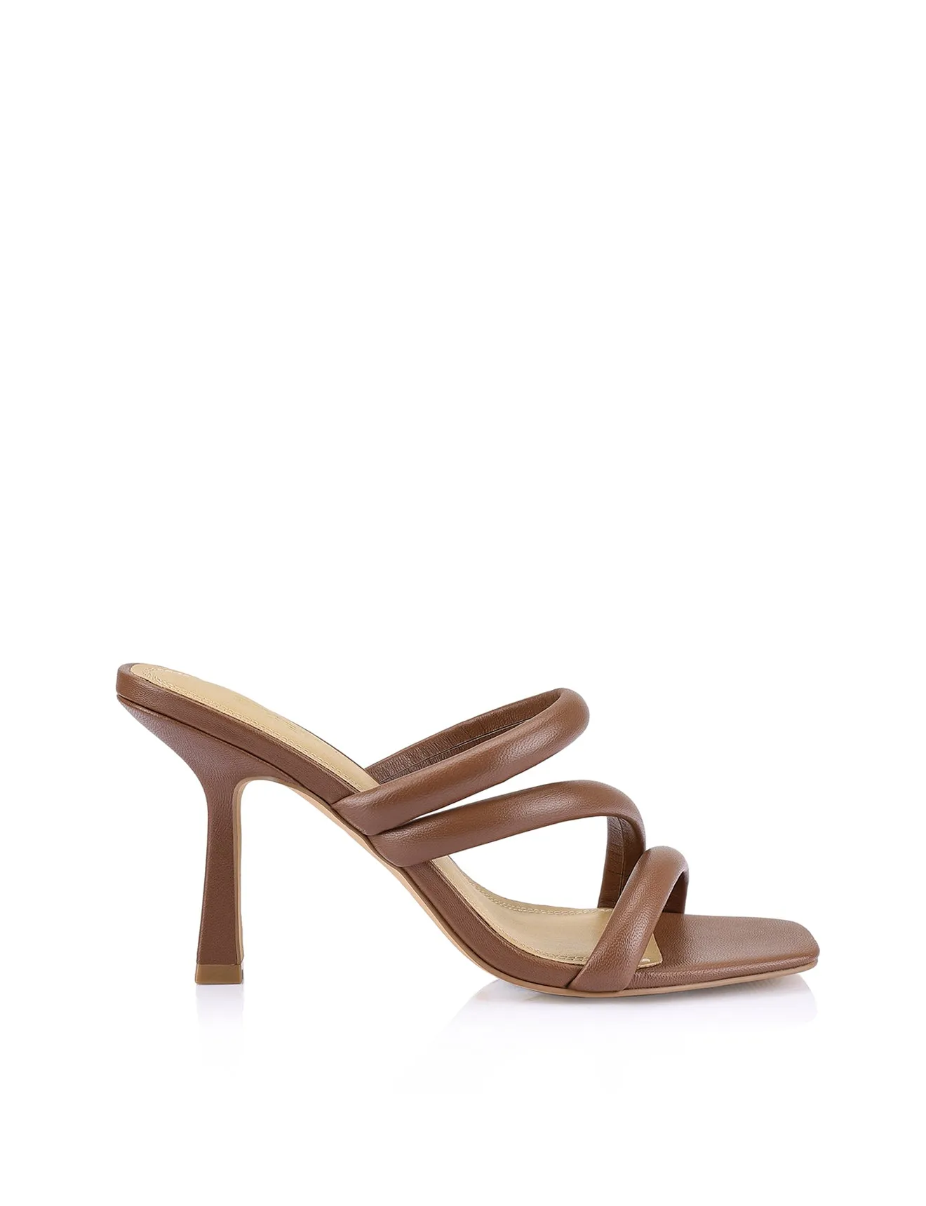 Spence Heeled Sandals - Cinnamon Leather