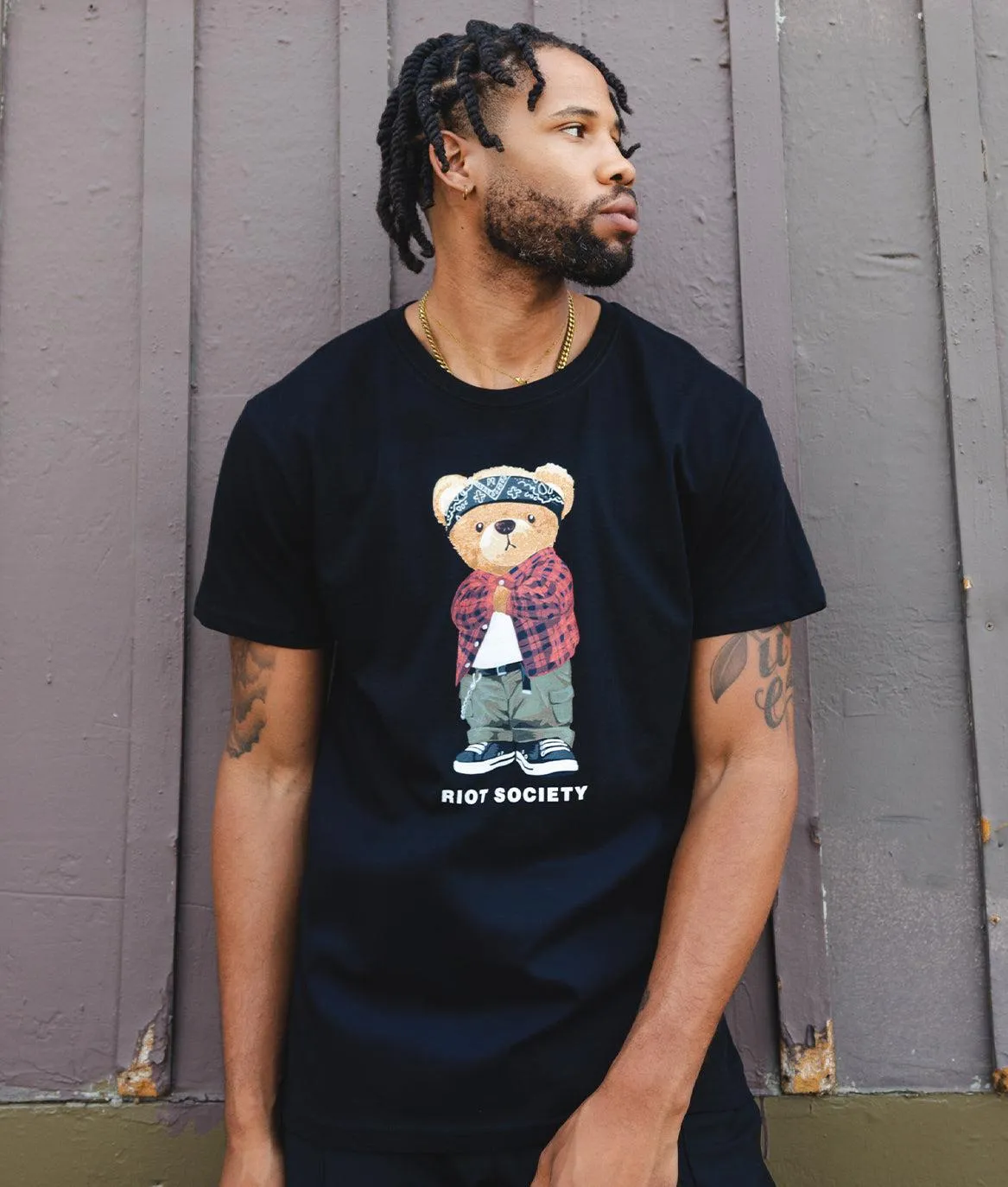 Thug Bear Teddy Mens T-Shirt