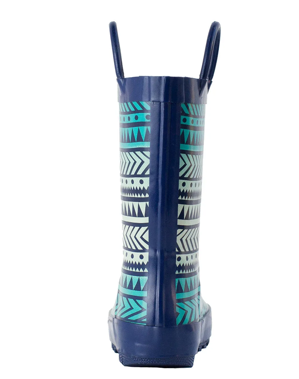 Tribal Loop Handle Rubber Rain Boots