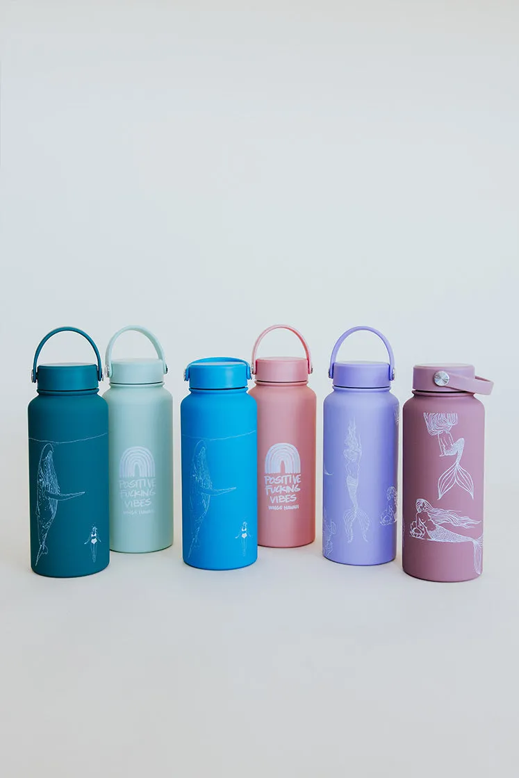 Whale Dance Water Bottle - Teal