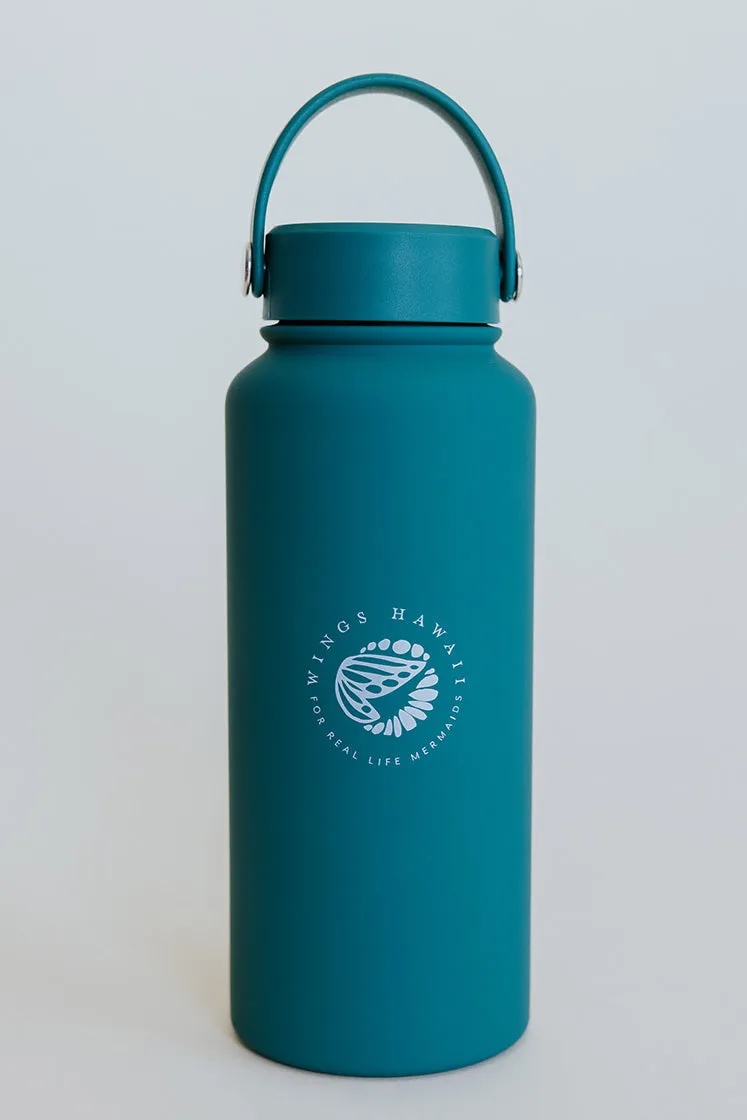 Whale Dance Water Bottle - Teal