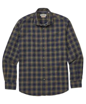 Windowpane Plaid Long Sleeve Sport Shirt