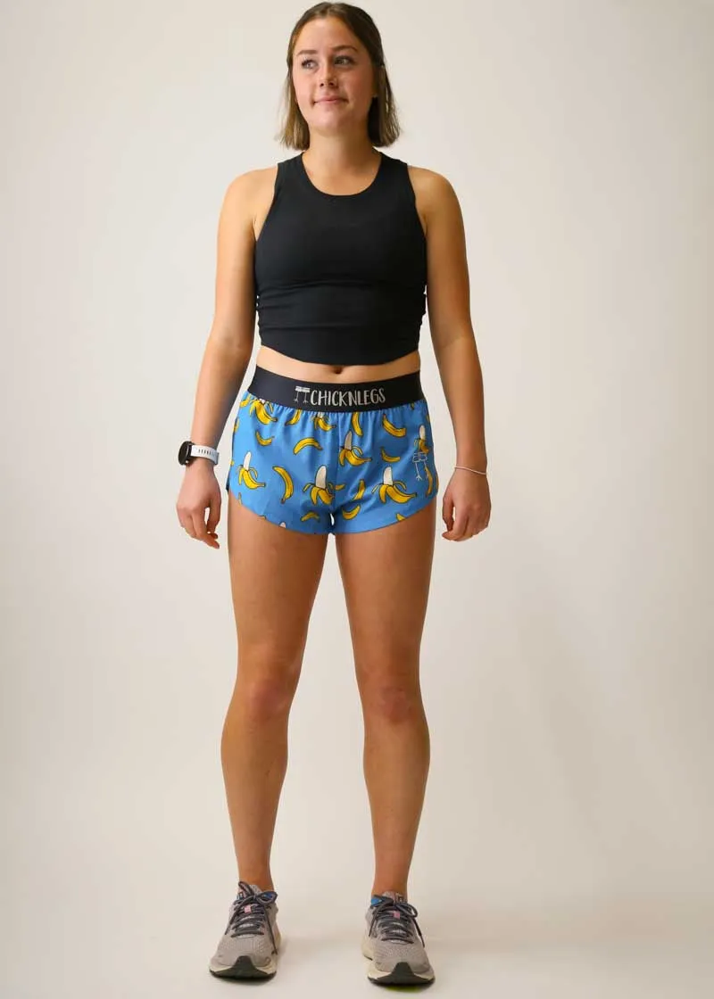 Women's Blue Bananas 1.5" Split Shorts