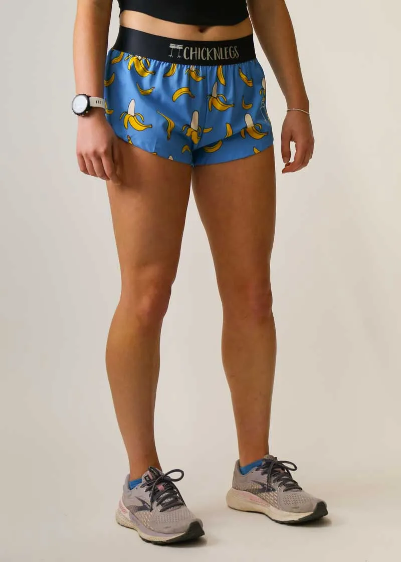 Women's Blue Bananas 1.5" Split Shorts