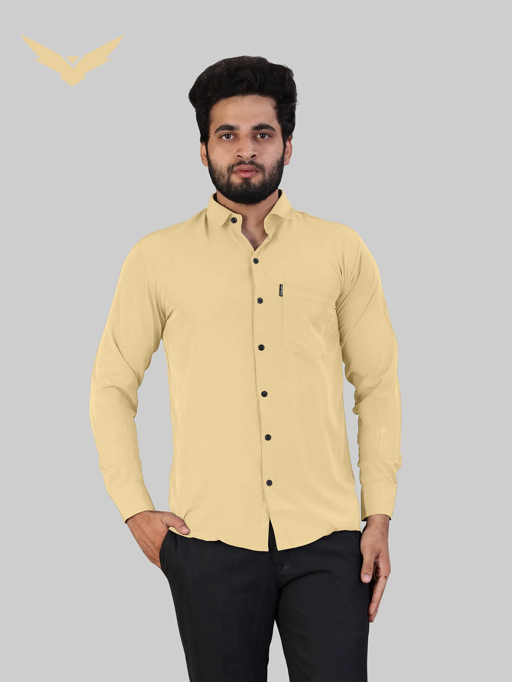 Yellow Expandable Full Sleeve Shirt